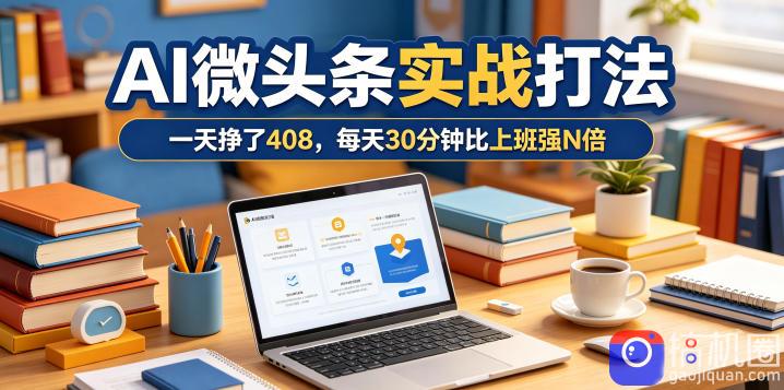 一天挣了408,AI微头条实战打法,每天30分钟比上班强N倍