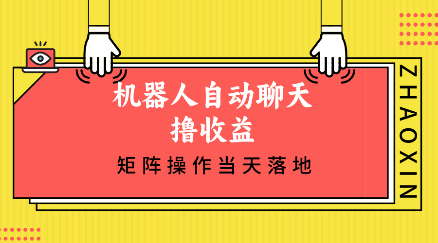 （12908期）机器人自动聊天撸收益，单机日入500 矩阵操作当天落地
