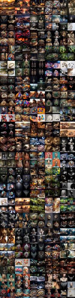 460 专业Midjourney珠宝摄影AI提示词戒指，项链-耳环-手链-宝石等，立即开始创作珠宝艺术