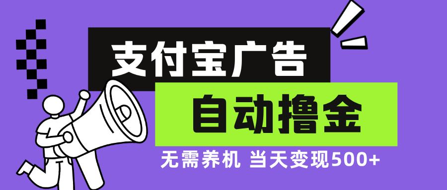 （13101期）支付宝广告全自动撸金，无需养机，当天落地500 