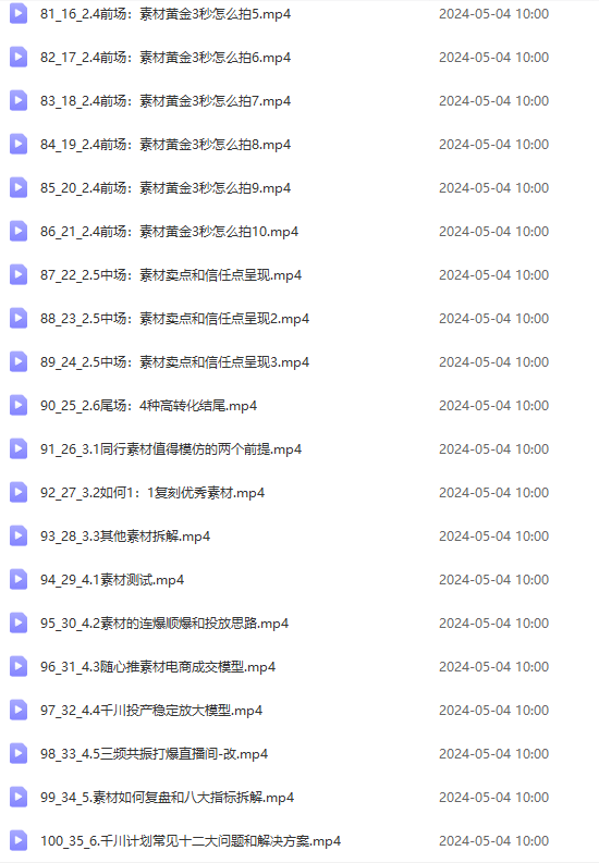 （10297期）2024单品正价起号，直播素材投流选品：选品课 投流课 素材课 卡首屏/100节