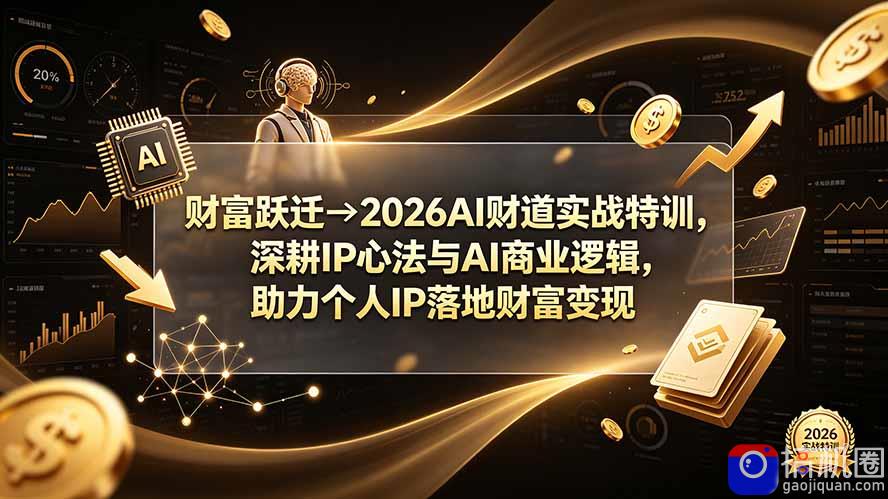 财富跃迁→2026AI财道实战特训,深耕IP心法与AI商业逻辑,助力个人IP落地财富变现