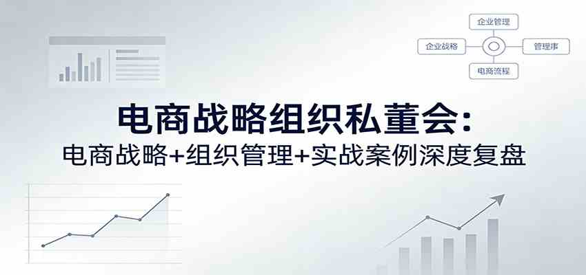 电商战略组织私董会：电商战略 组织管理 实战案例深度复盘