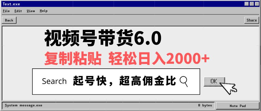 （14325期）视频号带货6.0，轻松日入2000 ，起号快，复制粘贴即可，超高佣金比