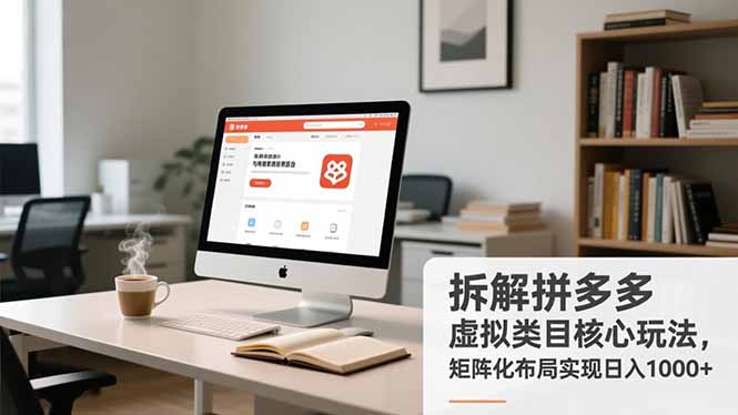 拆解拼多多虚拟类目核心玩法，矩阵化布局实现日入1000 