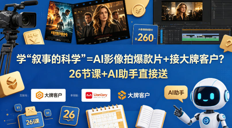 学《叙事的科学》=AI影像拍爆款片 接大牌客户？26节课 AI助手直接送【原创双语字幕】
