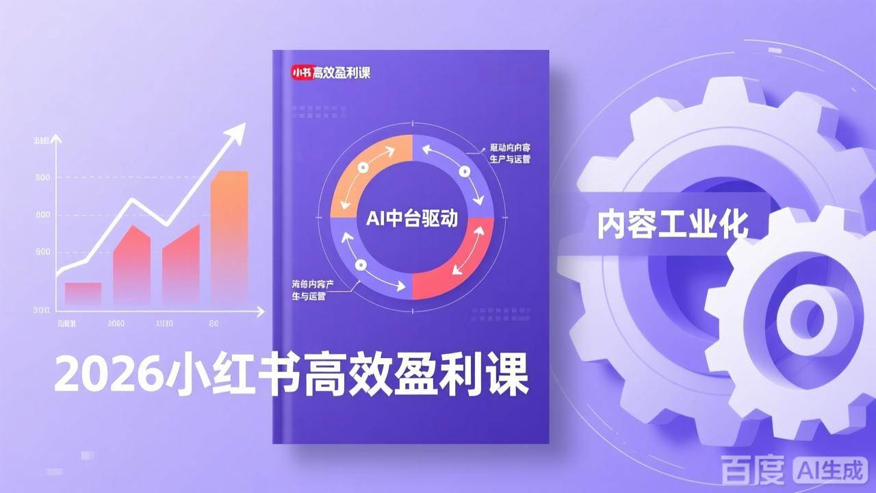 （17291期）2026小红书高效盈利课，流量双引擎 内容工业化 AI中台驱动，构建可复制的千万级营收模型
