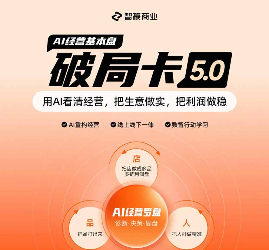淘宝天猫2026破局卡5.0：AI重构经营 线上线下一体化，用数据看清生意并搭建稳定利润基本盘