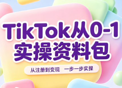 TikTok从0-1实操资料包:养号SOP 爆款公式 投流手册