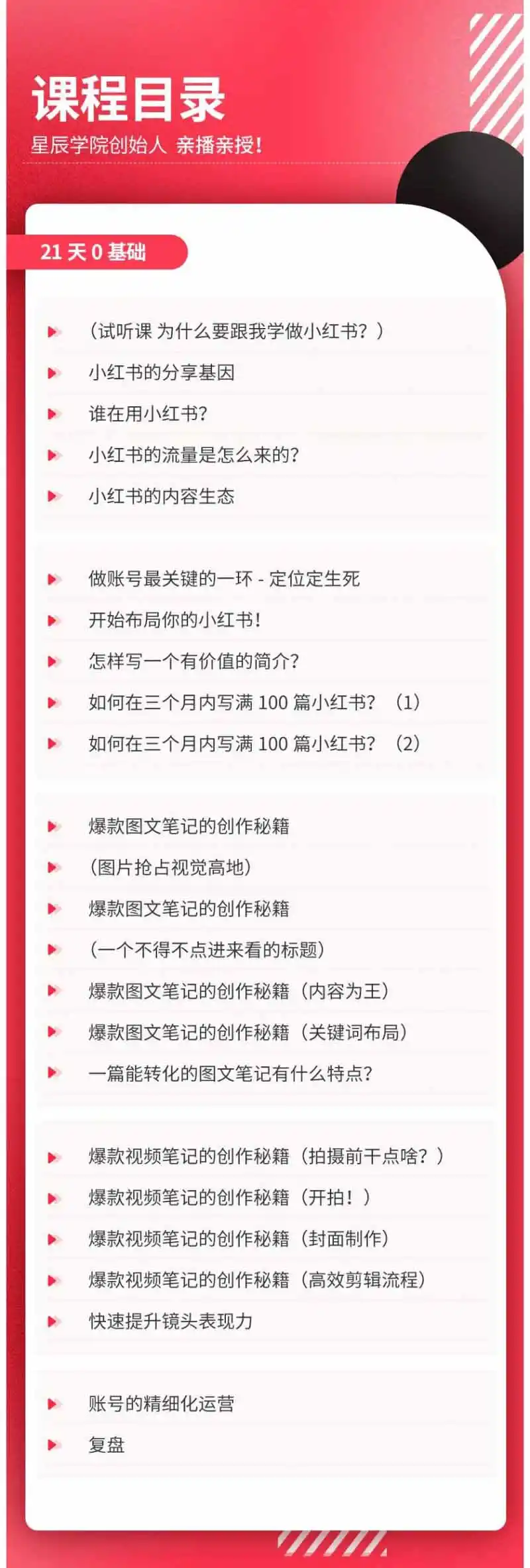 小红书21天图文视频爆款创作课:掌握选题、图片、标题、内容、关键词与脚本剪辑,建立持续创作体系