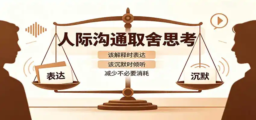 人际沟通取舍思考:分清解释与沉默边界,拿捏职场生活沟通分寸减少情绪内耗