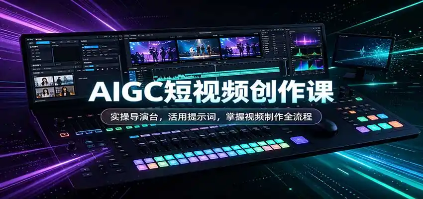 AIGC短视频创作课:实操导演台,活用提示词,掌握视频制作全流程