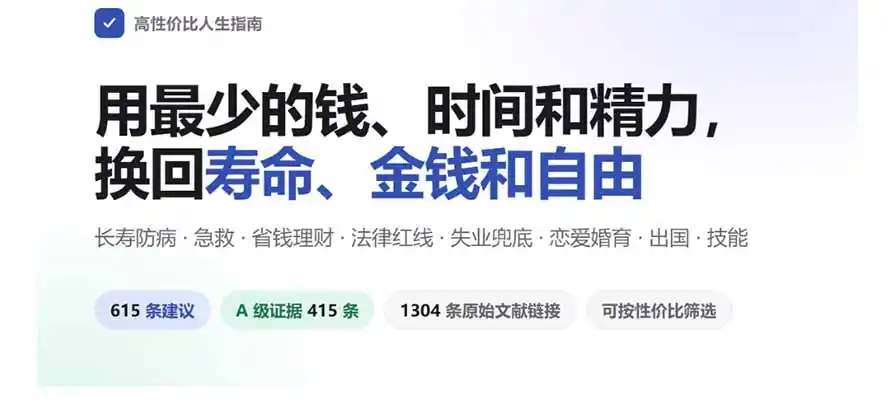 狠狠收藏这个 2 万 Star 的 GitHub 项目,堪称高性价比人生指南。