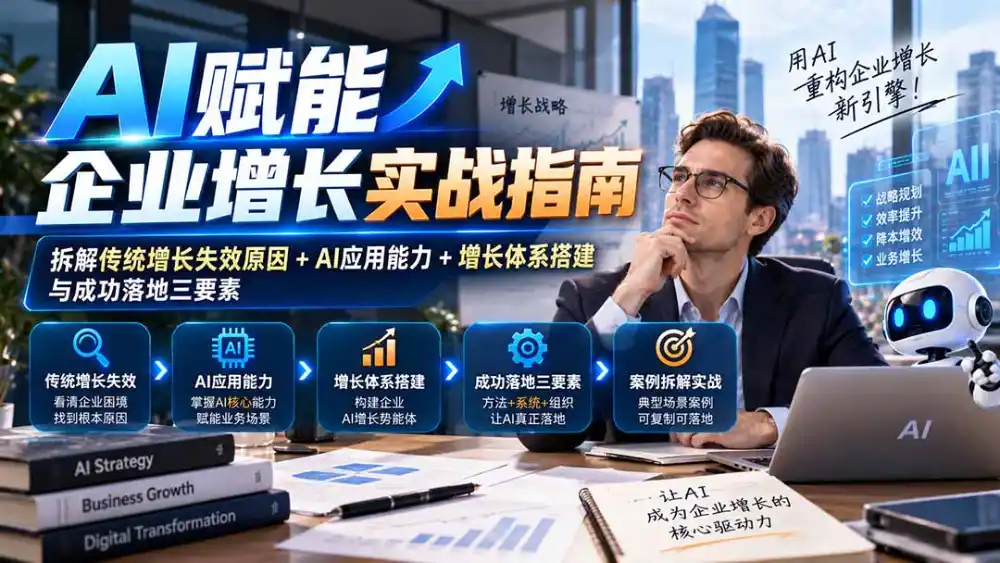 【无水印】AI赋能企业增长实战指南:拆解传统增长失效原因 AI应用能力 增长体系搭建与成功落地三要素