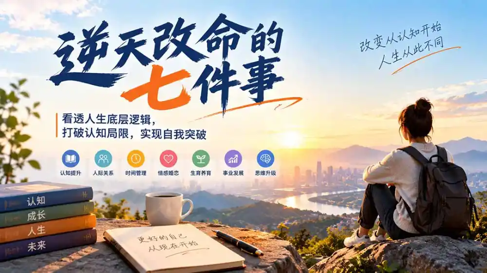 付费文章:逆天改命的七件事,看透人生底层逻辑,打破认知局限,实现自我突破