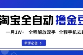 淘宝菜鸟全自动撸金豆，轻松月入1W ，全程手机去跑，操作简单【揭秘】