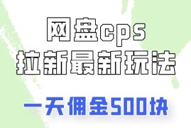 网盘cps拉新最新玩法，只要你做就有钱，一天拥金500！