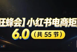 【无水印】【狂蜂会】小红书电商矩阵6.0，从零教你店铺搭建、多渠道精细化选品、AI素材原创、自动化发笔记、矩阵起店放大等