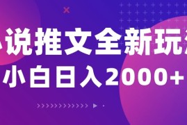 小说推文全新玩法，5分钟一条原创视频，多平台发布，赚多份收益轻，松月入1W 