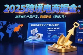 （15512期）2025跨境电商掘金：蓝海市场定位，高客单价产品开发，数据选品(更新7月)