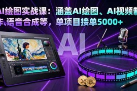 （16304期）AI绘图实战课：涵盖AI绘图、AI视频制作、语音合成等，单项目接单5000 