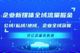 企业新媒体全域流量掘金：公域/私域/地域 企业全域获客 百亿流量收割器