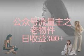 公众号流量主之老物件日收益300 
