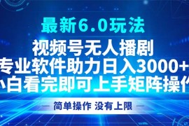 （12924期）视频号最新6.0玩法，无人播剧，轻松日入3000 