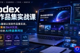 Codex AI作品集实战课，从Codex基础认知到作品集实战，从灵感搜集到Skill沉淀，打造属于你的AI作品集网站