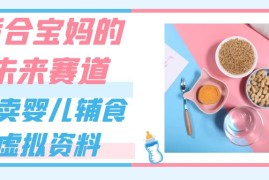 适合宝妈的未来赛道，售卖婴儿辅食虚拟资料，一份 9.9-69.9 元闭眼赚钱