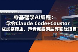 （17941期）零基础学AI编程：学会Claude Code Cursor完成加密爬虫、声音克隆网站等实战项目