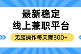 （12893期）揭秘稳定的线上兼职平台，无脑操作每天赚300 