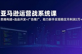 （17311期）亚马逊运营实战系统课，思维构建 选品开发 广告推广，助力新手实现稳定月利润2万 （更新）