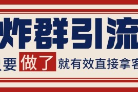 微信分发炸群打法，当天做了就有客资 非常稳定的一个玩法 单号日进100 