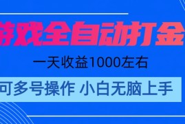 （11201期）游戏自动打金搬砖，单号收益200 日入1000  无脑操作