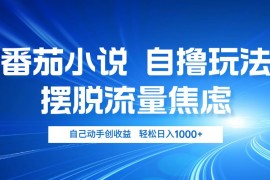 （13105期）番茄小说自撸玩法 摆脱流量焦虑 日入1000 