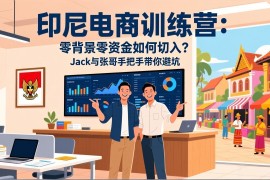 印尼电商训练营：零背景零资金如何切入？Jack与张哥手把手带你避坑