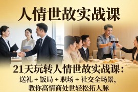 21 天玩转人情世故实战课：送礼   饭局   职场   社交全场景，教你高情商处世轻松拓人脉