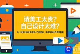 请美工太贵？自己设计太难？AI一键直出电商详情页 产品视频，零基础做出专业级效果