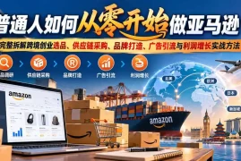 普通人如何从零开始做亚马逊？完整拆解跨境创业选品、供应链采购、品牌打造、广告引流与利润增长实战方法