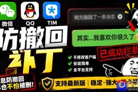 Windows下PC版微信/QQ/TIM的防撤回多开工具！开源免费使用，且免费长期维护RevokeMsgPatcher