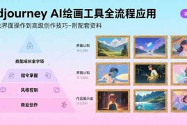 （15628期）Midjourney AI绘画工具全流程应用，从基础界面操作到高级创作-附配套资料