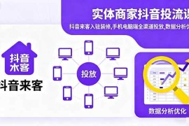 （16313期）实体商家抖音投流课:抖音来客入驻装修,手机电脑端全渠道投放,数据分析优化