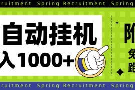 全自动挂机项目长期稳定单日收益1000 