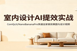 室内设计AI提效实战：ComfyUI/NanoBananaPro快速出家装效果图与设计视频