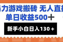 （15112期）暴力游戏搬砖无人直播，单日收益500 ，新手小白也能日入100 