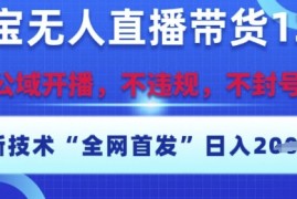 淘宝无人直播带货12.0，最新技术，不封号，不违规，操作简单，开播爆单，日入多张【揭秘】