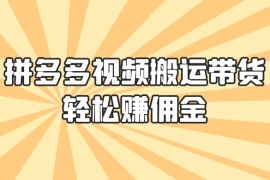 零门槛月入过万！拼多多视频搬运带货，轻松赚佣金！只需一部手机，一步一步教你实现居家挣钱梦！