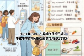 Nano banana AI教辅作图提示词，手把手带你用AI做出真实可用的教学素材