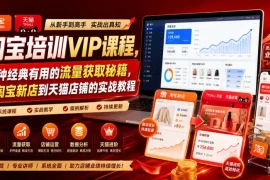 淘宝培训VIP课程，各种经典有用的流量获取秘籍，从淘宝新店到天猫店铺的实战教程(更新09月17日)
